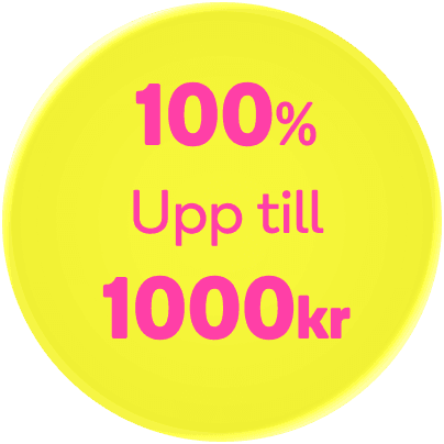 100% bonus up to 1000 kr